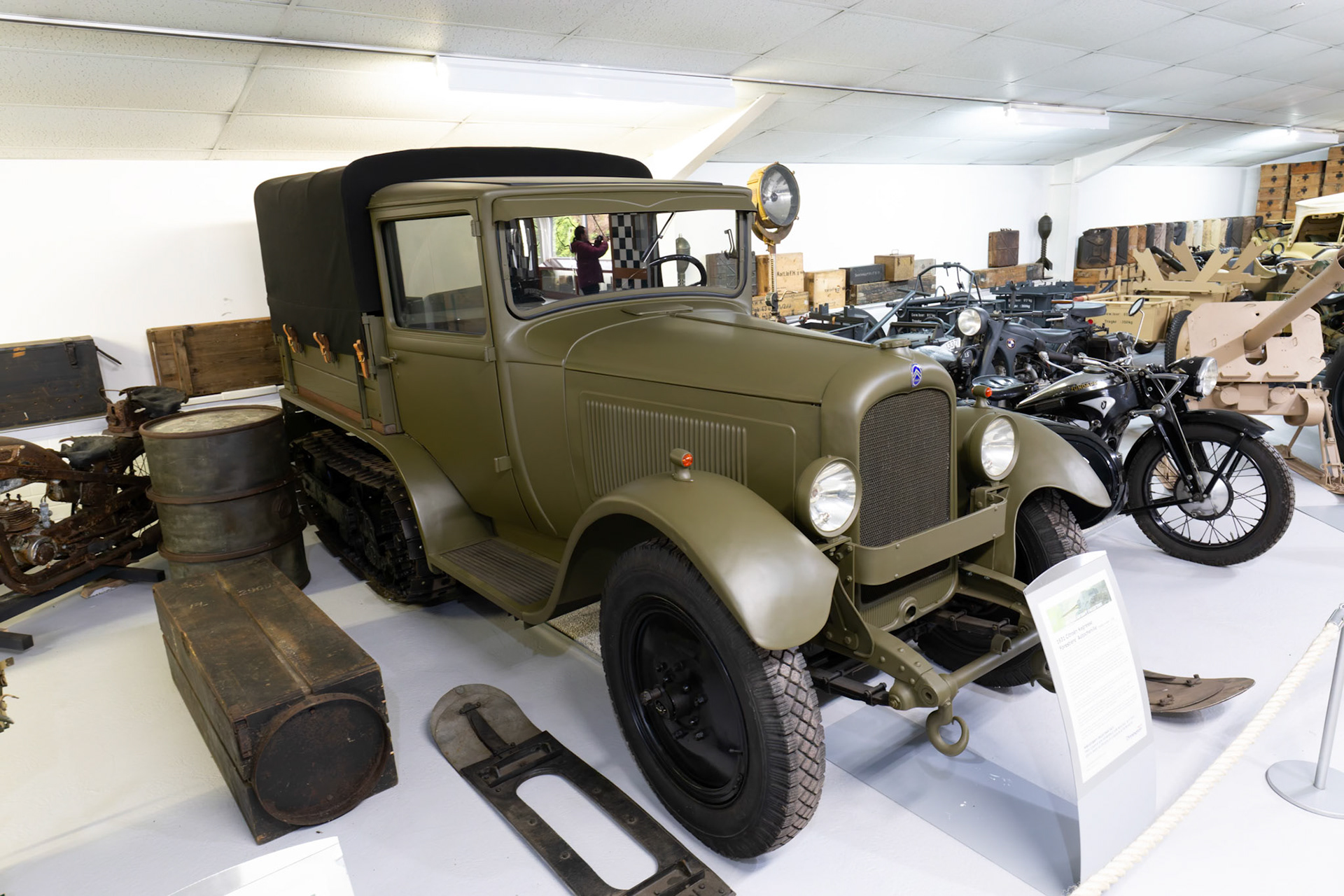 1931 Citroen Kegresse 'Forestiere' Autochenille on display at Donington Park Museum, England