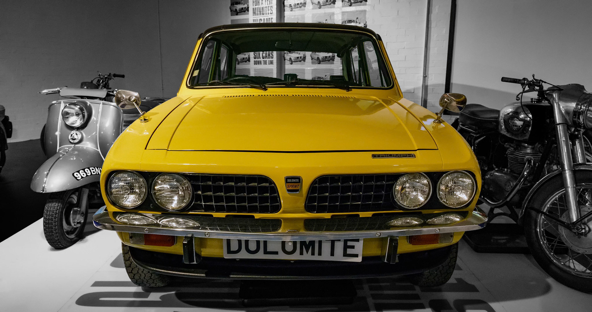 1973 Triumph Dolomite Sprint at the Coventry Transport Museum in Coventry, England