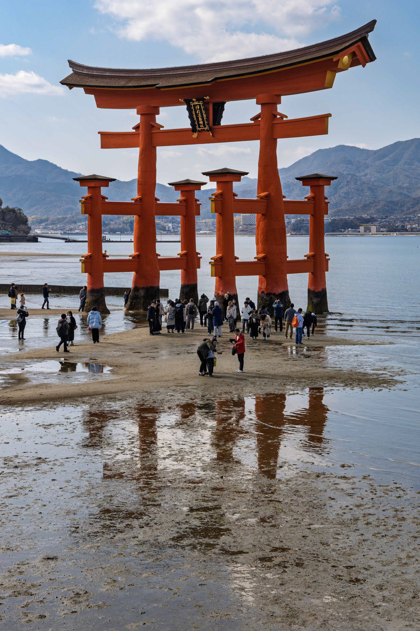 The Itsukushima Shrine Otorii Gate on Itsukushima in Hiroshima, Japan