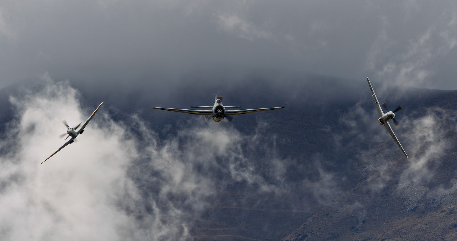 World War II Formation on display at Warbirds over Wanaka, New Zealand