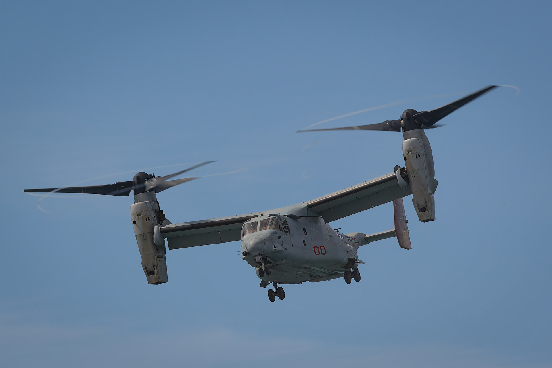 United States Marine Corps MV-22 Osprey on display at the Pacific Airshow on the Gold Coast, Australia