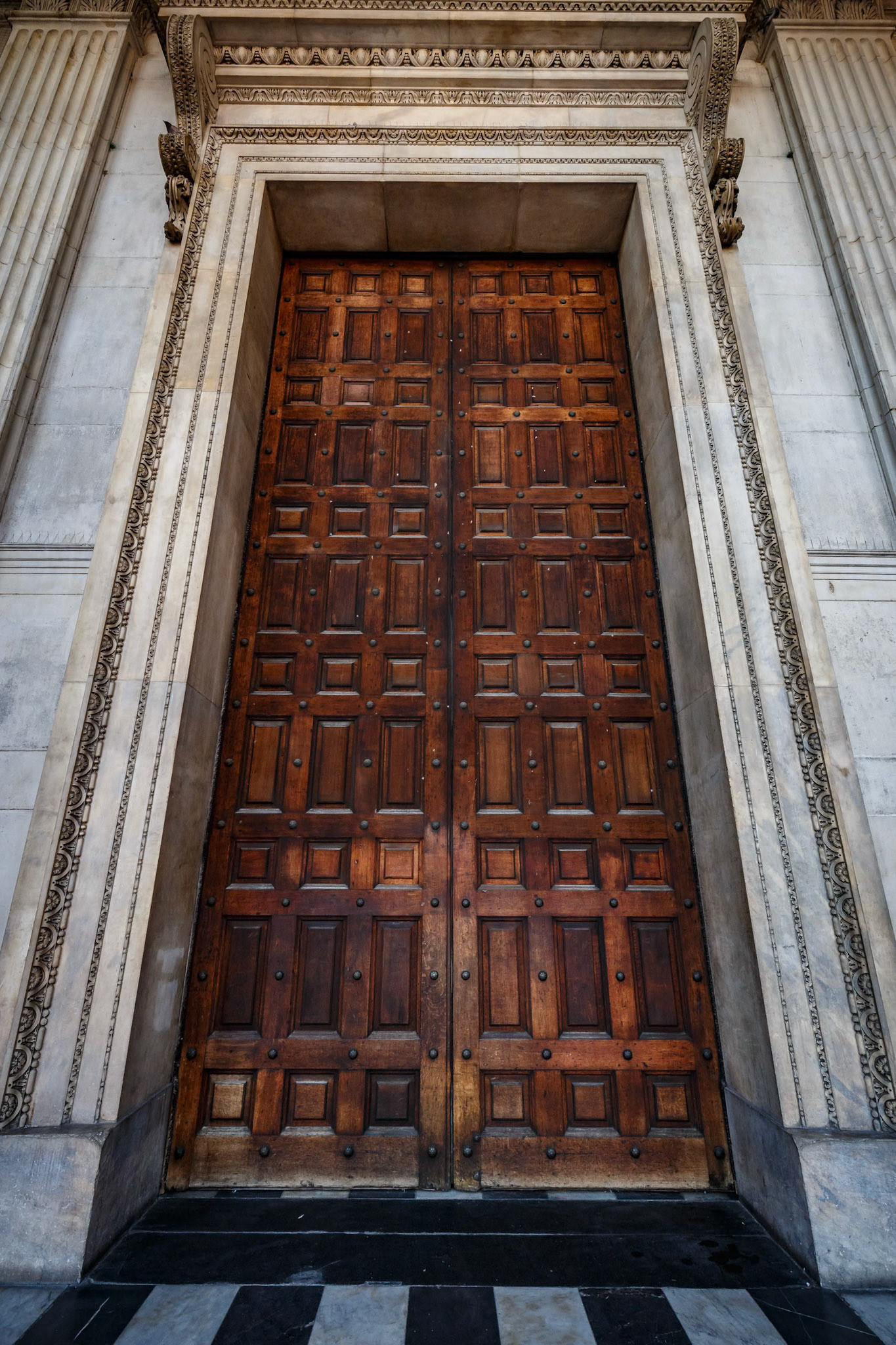 Outside the St Pauls Cathedral in London, England