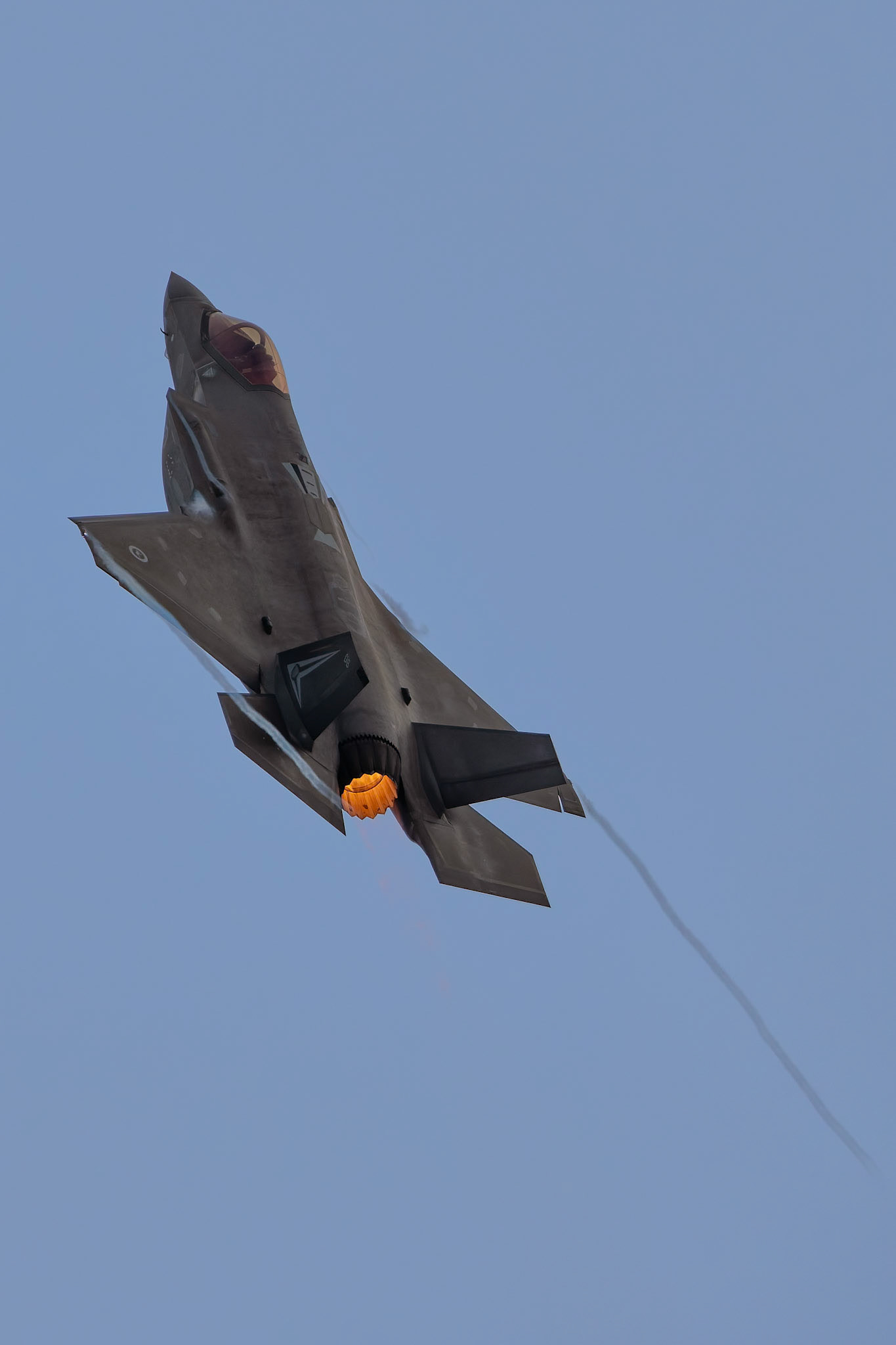RAAF Lockheed Martin F-35A Lightning II on display at the Avalon Airshow in Victoria, Australia