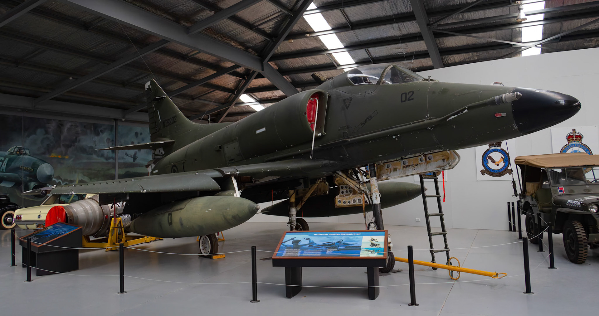 McDonnell Douglas Skyhawk A-4K on display at Warbirds and Wheels in Wanaka, New Zealand