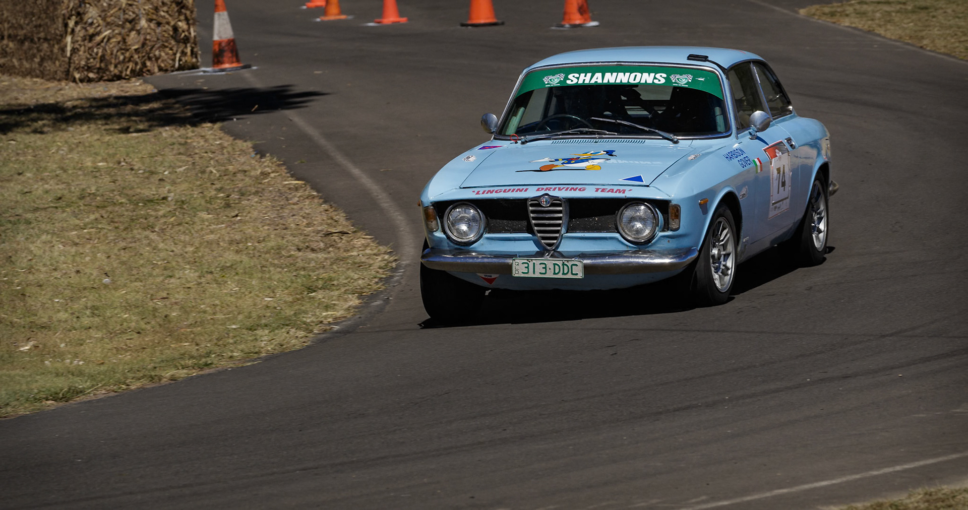 Car 74 - 1964 Alfa Romeo Gulia Sprint, driven by Kenneth Gover at the Leyburn Sprints, Australia