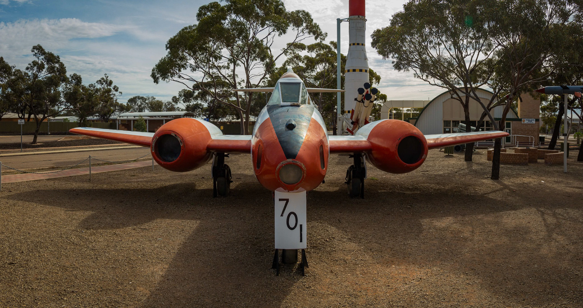 Meteor Mk7 on display at the Woomera Missile Park in South Australia, Australia
