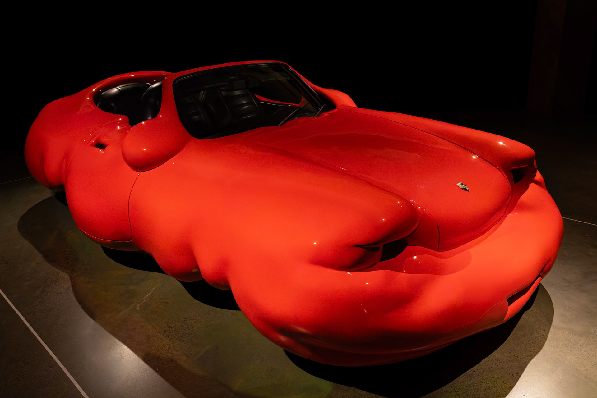 Fat Car by Erwin Wurm (2006) on display inside the Museum of Old and New Art (MONA) in Hobart, Tasmania