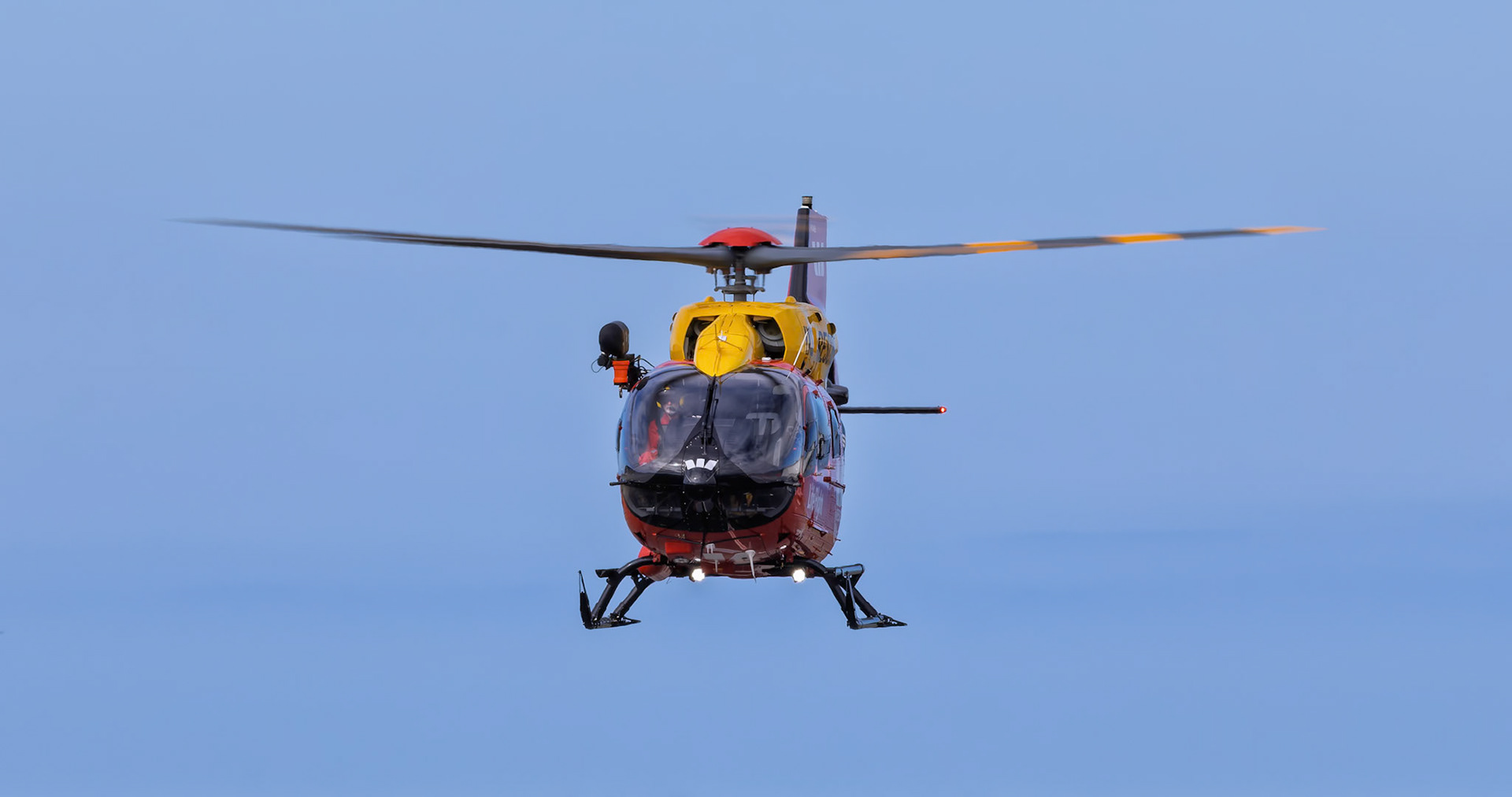 Wellington Westpac Rescue Airbus Helicopters H145 [ZK-IXS], from Coutts Street during the Life Flight Open Day at Wellington Airport, New Zealand