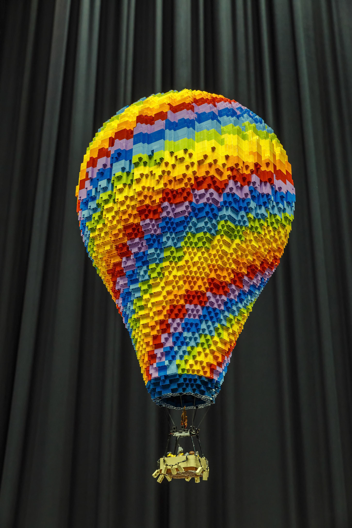 Hot Air Balloon Lego Creation at the Brickman Experience at the Gold Coast, Australia