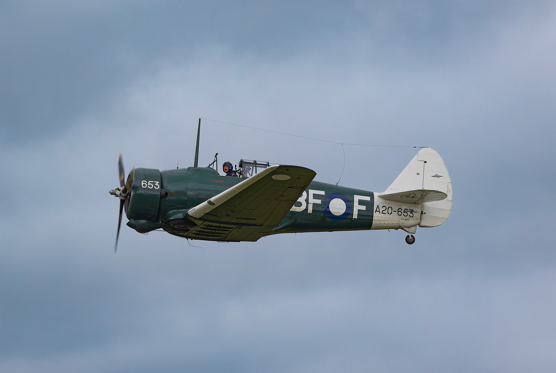 CAC CA-16 Wirraway from the Royal Australian Air Force 100 Squadron on display at the Shellharbour Airport, during the Airshows Downunder Shellharbour, New South Wales, Australia.