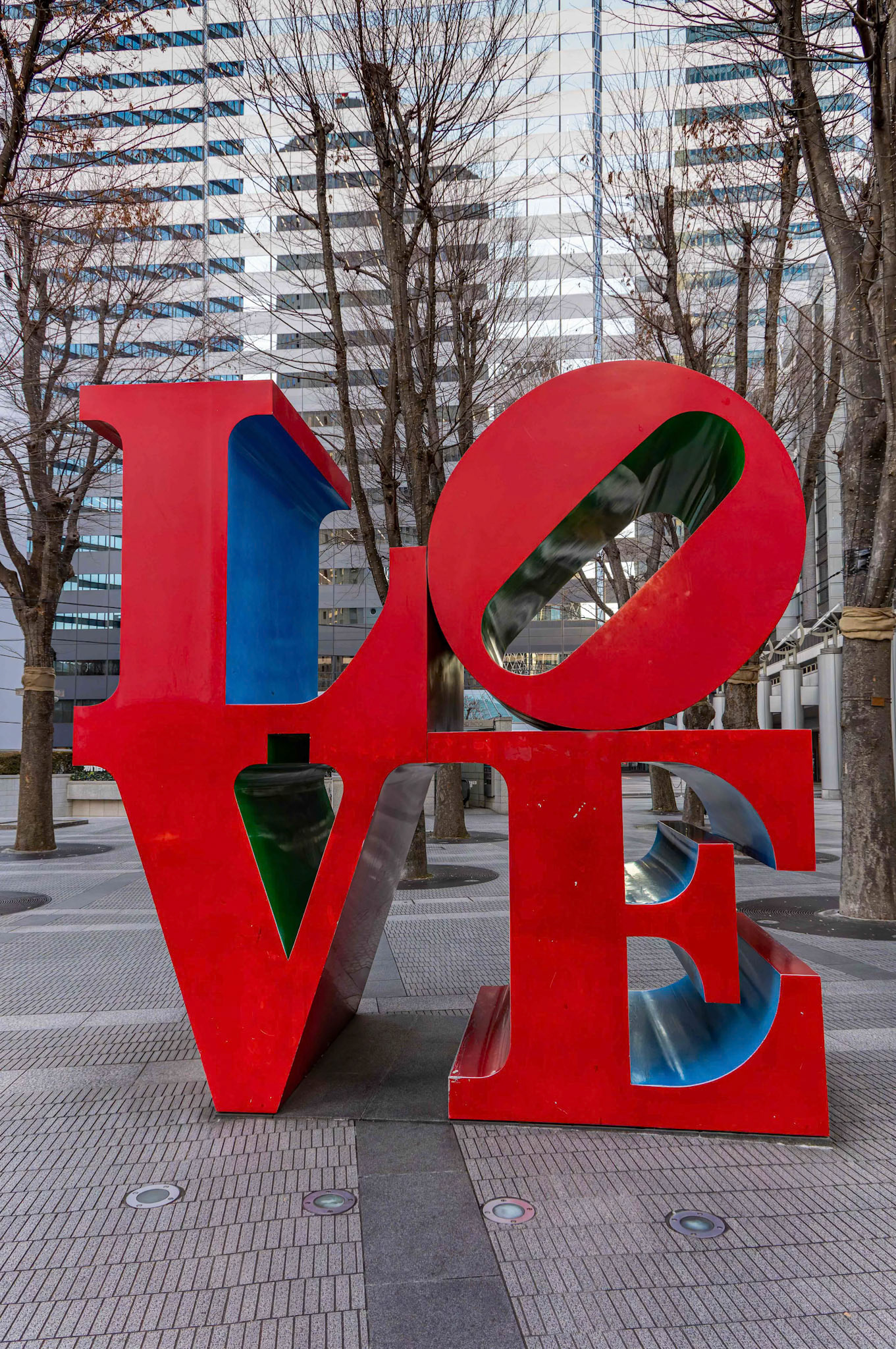 The Robert Indiana Sculpture LOVE in Tokyo, Japan