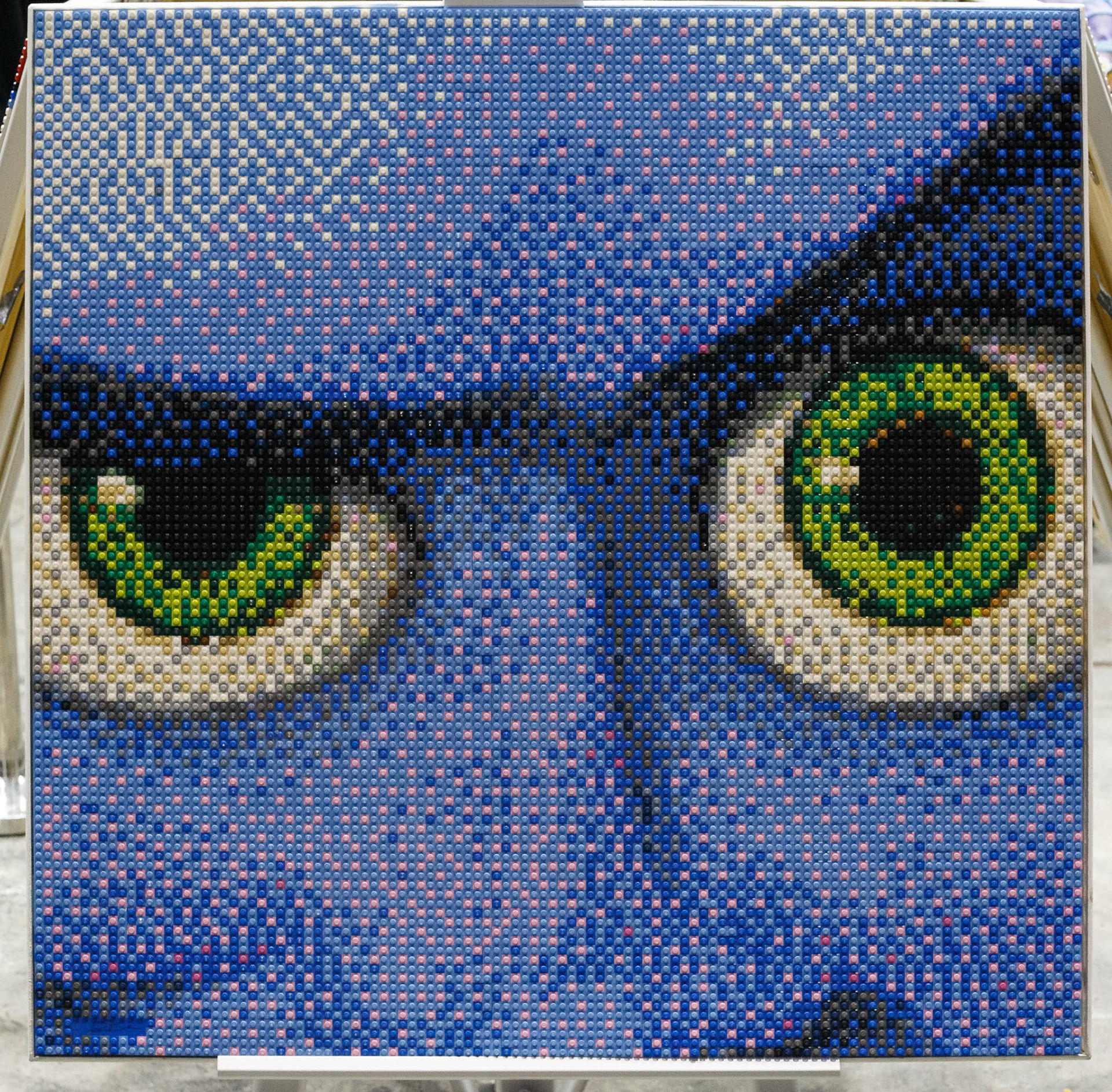 Mosaic Megamind Lego Creation at the Brickman Experience at the Gold Coast, Australia