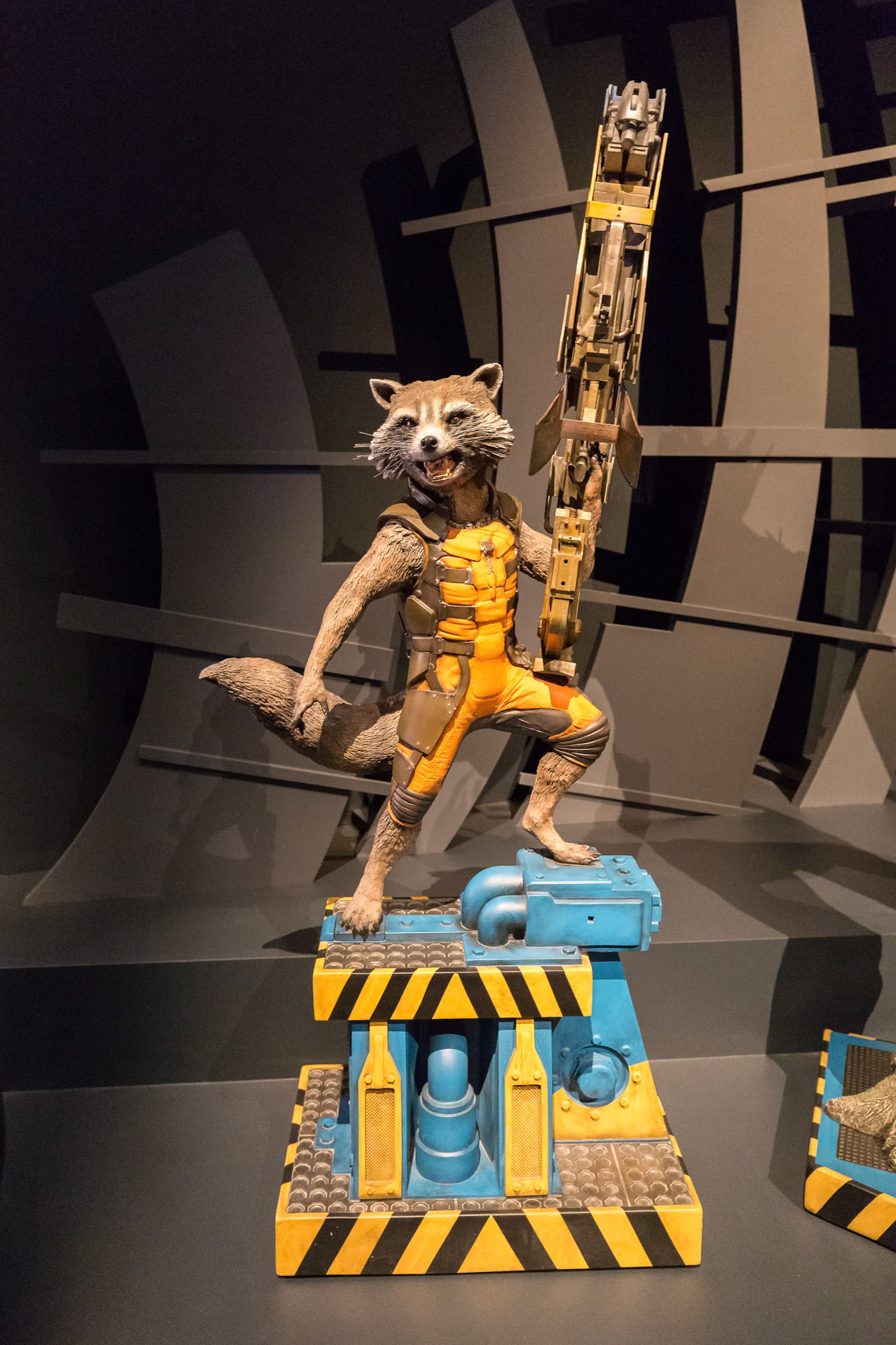 Rocket Raccoon prop display at GOMA for the Marvel Exhibition, Brisbane