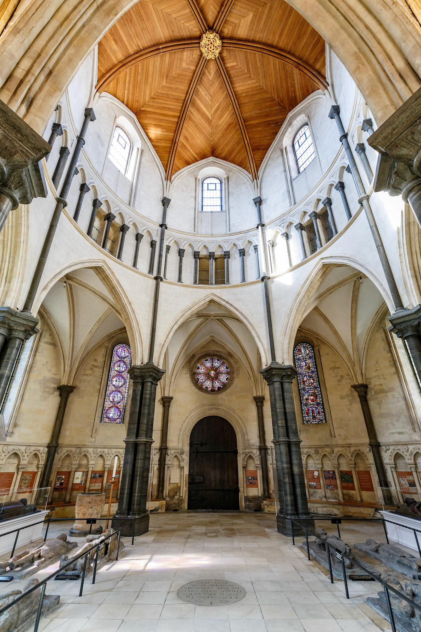 Inside the Temple Church in London, England