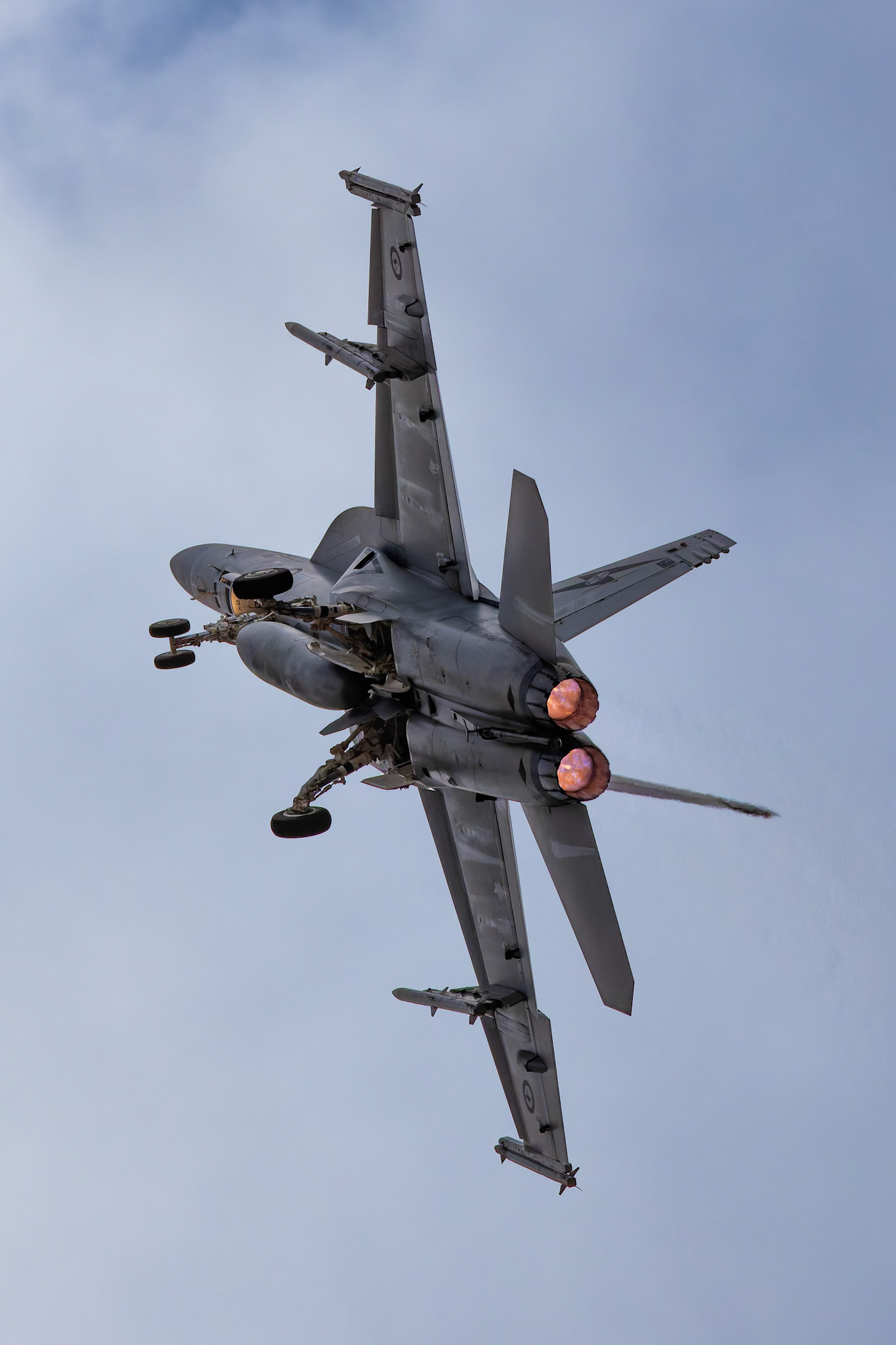 RAAF FA-18F Super Hornet on display at the Avalon Airshow in Victoria, Australia