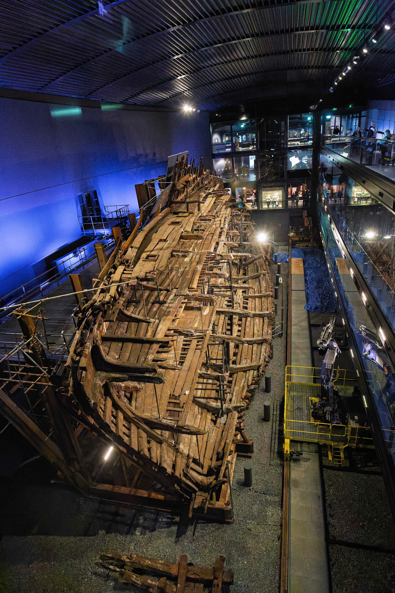 The Mary Rose on display at Portsmouth Historic Dockyard in Portsmouth, England