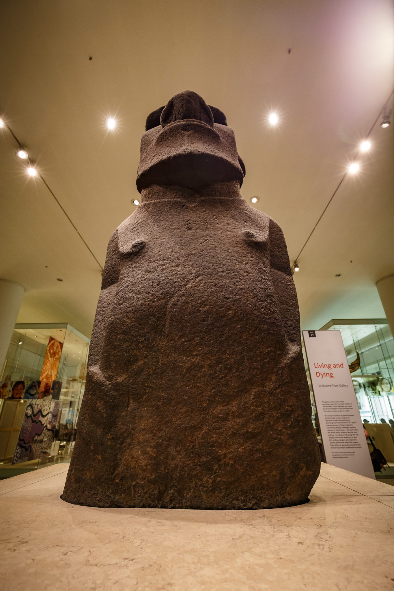 Moai Statue at the British Museum in London, England