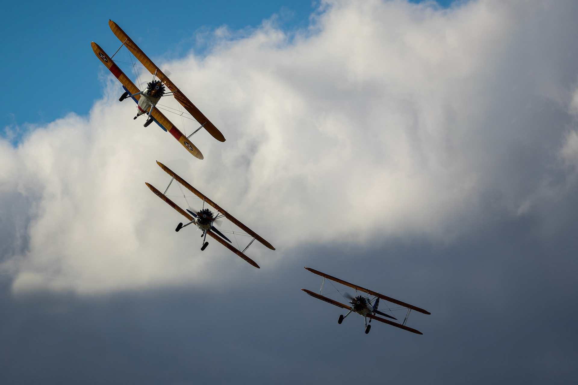 Boeing Stearman on display at the 2022 Brisbane Airshow at Watts Bridge Memorial Airport, Australia