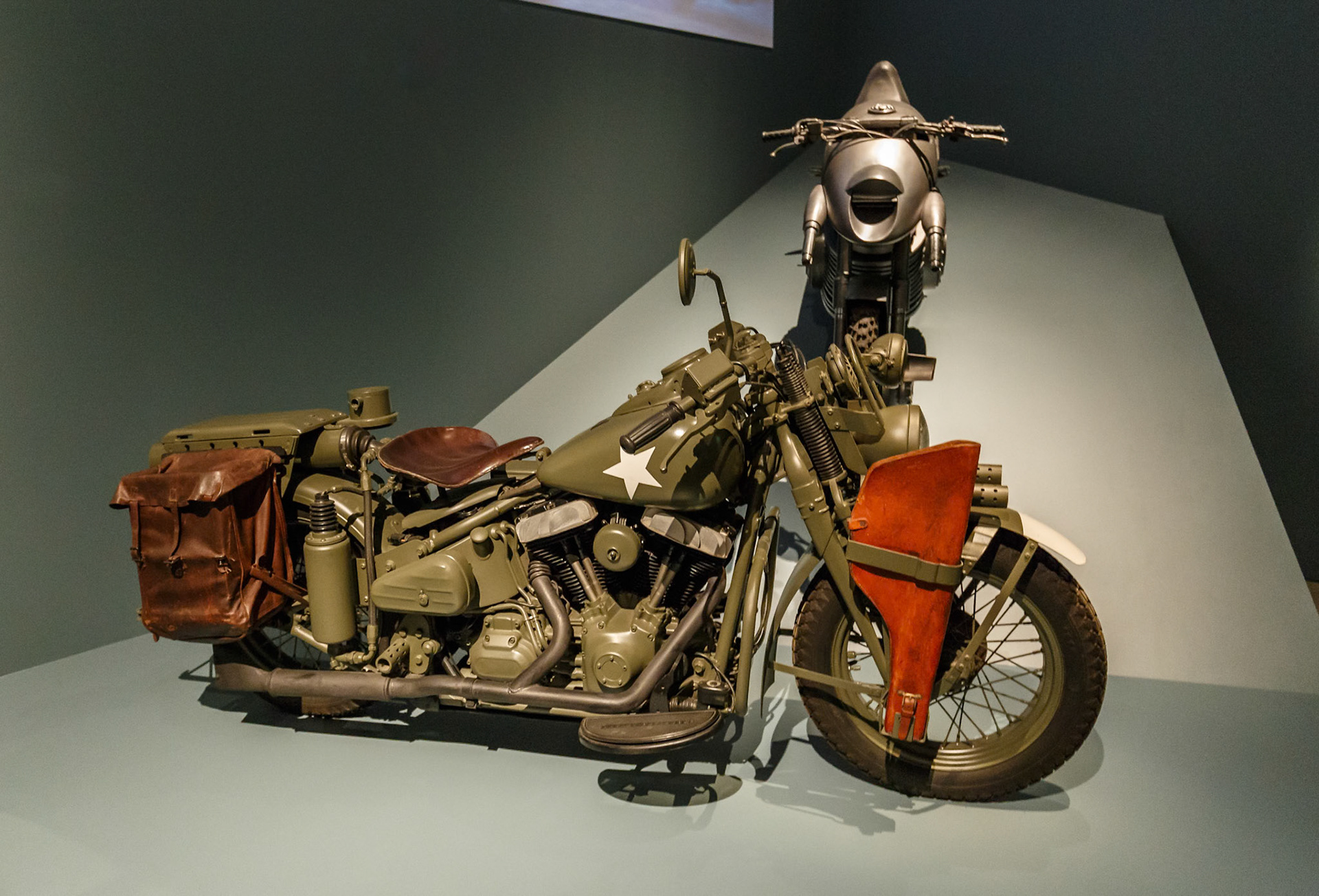 Captain America MotorCycle Prop display at GOMA for the Marvel Exhibition, Brisbane