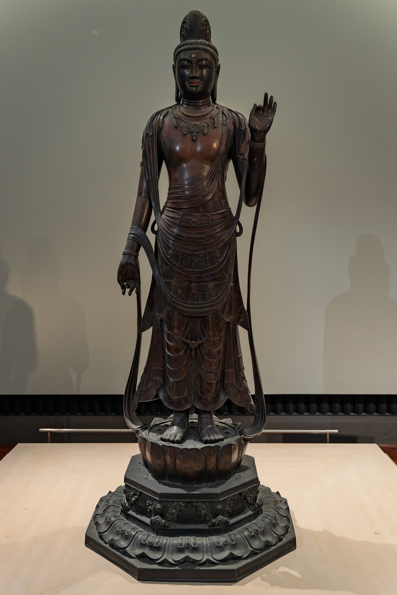 The Bodhisattva Kannon (Copy) on display at the Tokyo National Museum in Tokyo, Japan