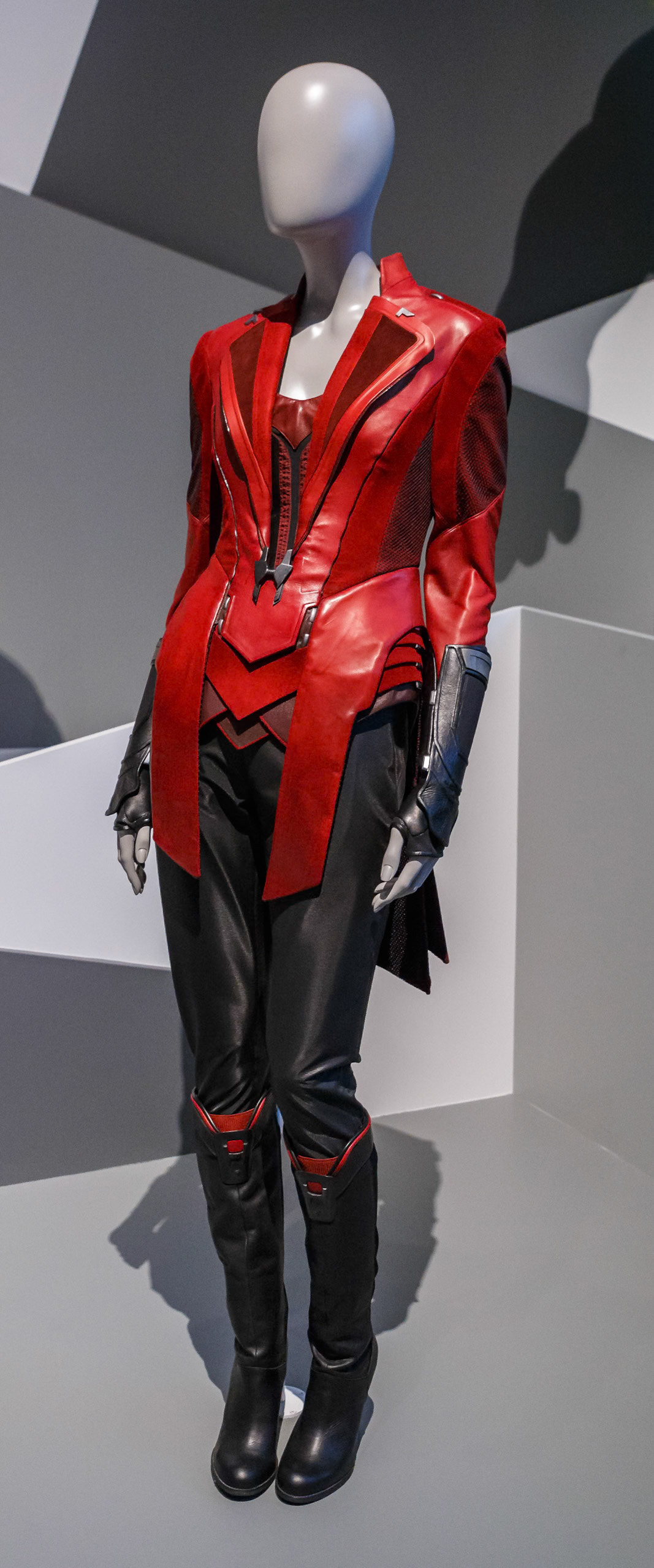 Scarlet Witch custome display at GOMA for the Marvel Exhibition, Brisbane