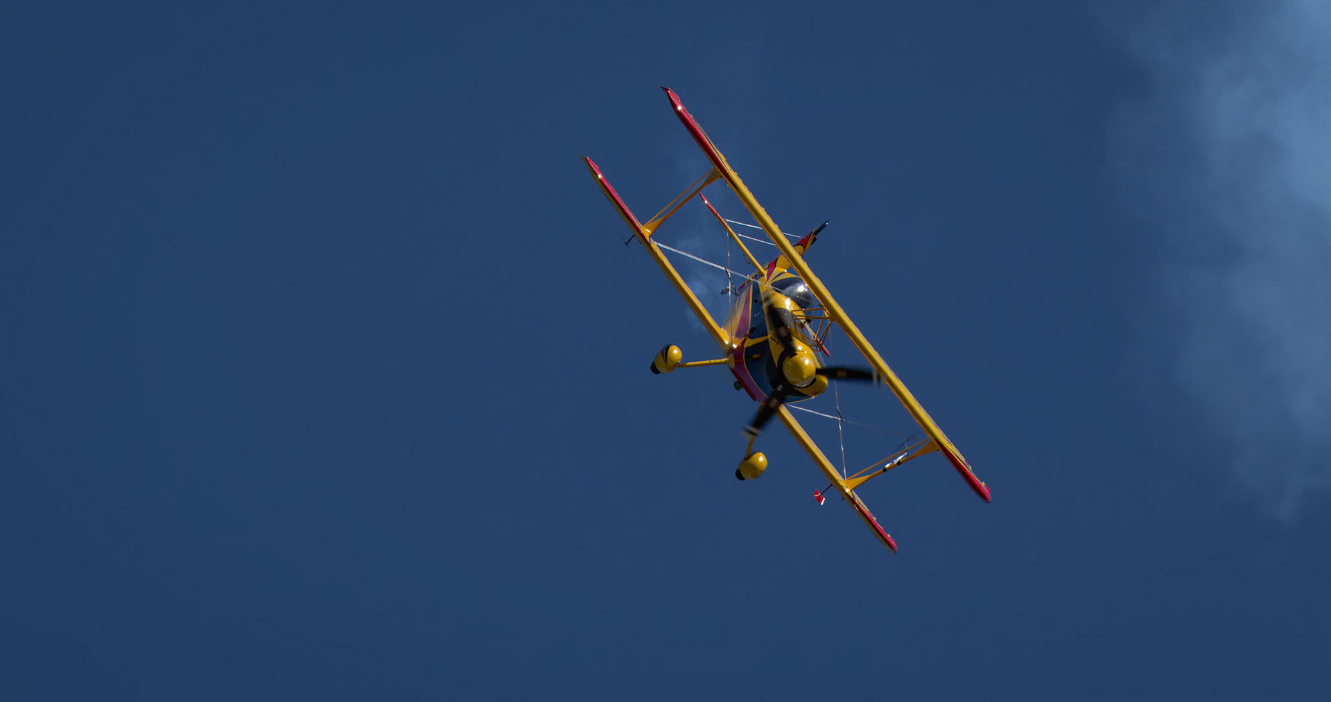 Paul Bennet flying the Wolf Pitts Pro from Paul Bennet Airshows on display at the Shellharbour Airport, during the Airshows Downunder Shellharbour, New South Wales, Australia.