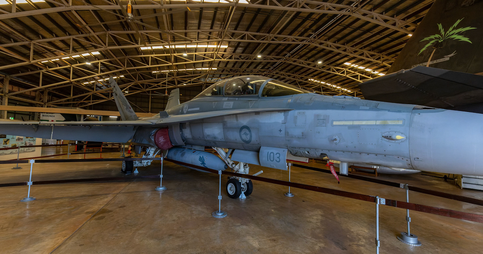 McDonnell Douglas FA-18 AB on display at the Darwin Aviation Museum in the Northern Territory, Australia