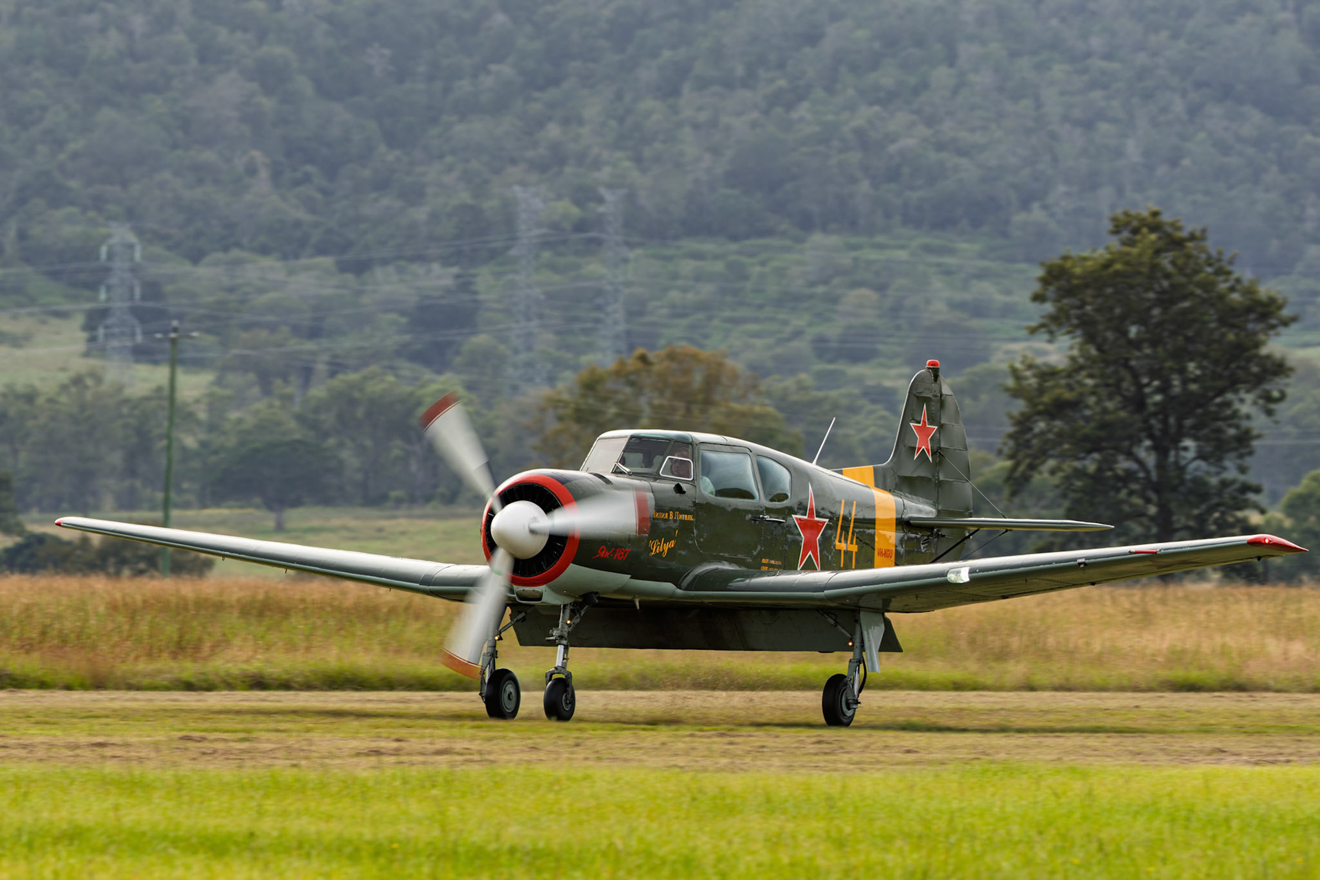 Yakovlev Yak-18T [VH-KGU] at the breakfast flyin at Watts Bridge Memorial Airfield in Cressbrook, Australia