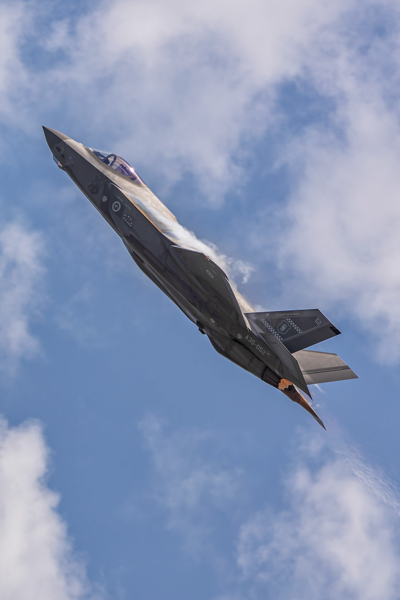 Royal Australian Air Force Lockheed Martin F-35A Lightning II [A35-052] on display at the Richmond Airshow in New South Wales, Australia