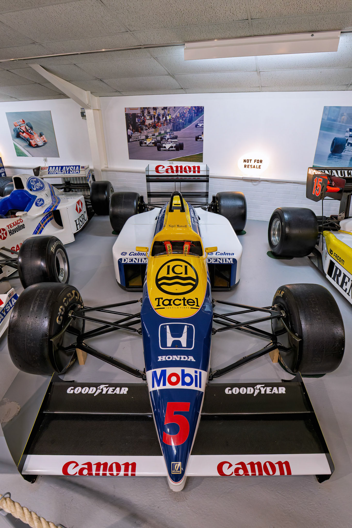 1986 Williams Honda FW11 Formula 1 car at Donington Park Museum, England