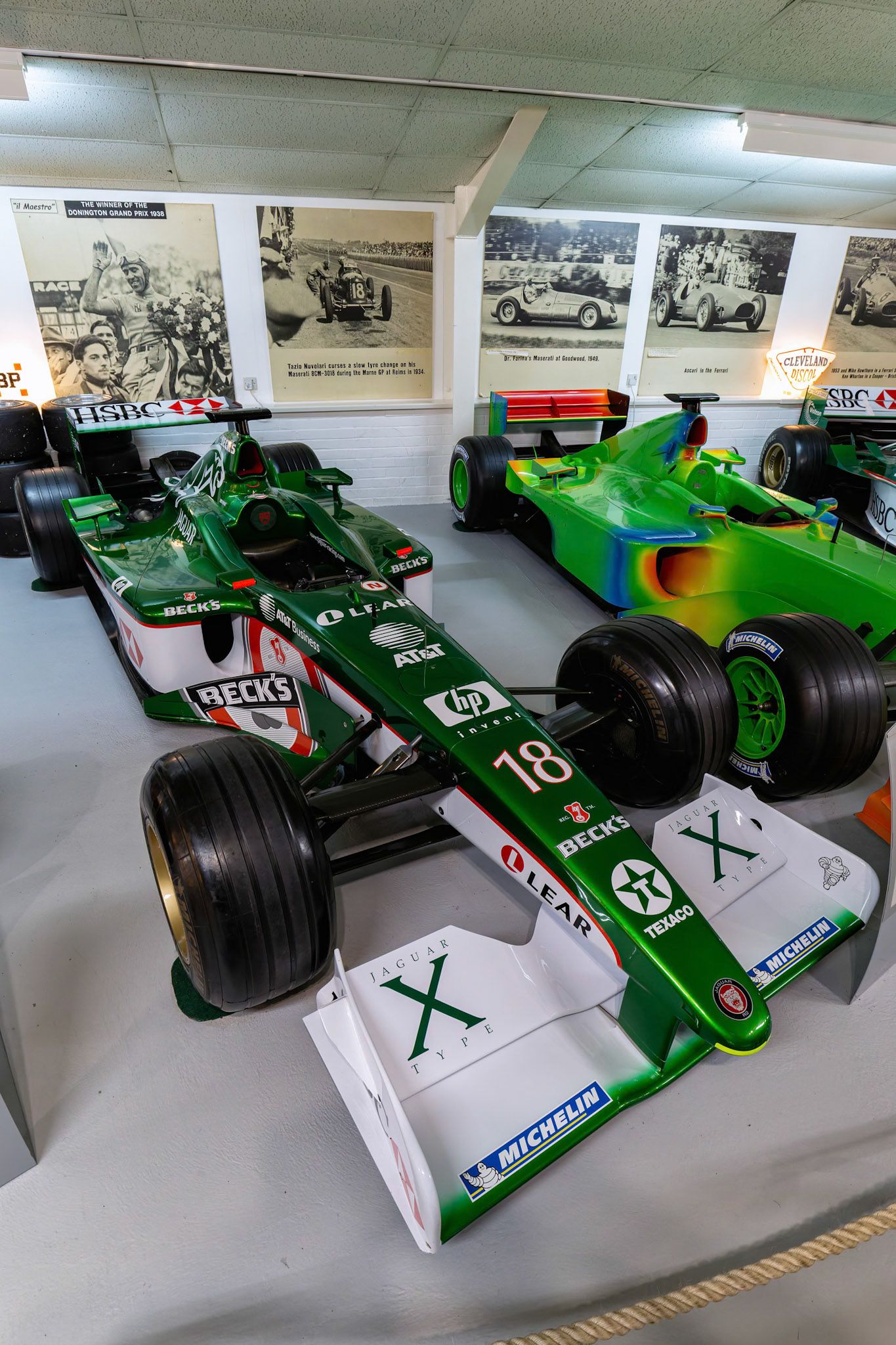 2001 Jaguar R2 Formula 1 car at Donington Park Museum, England