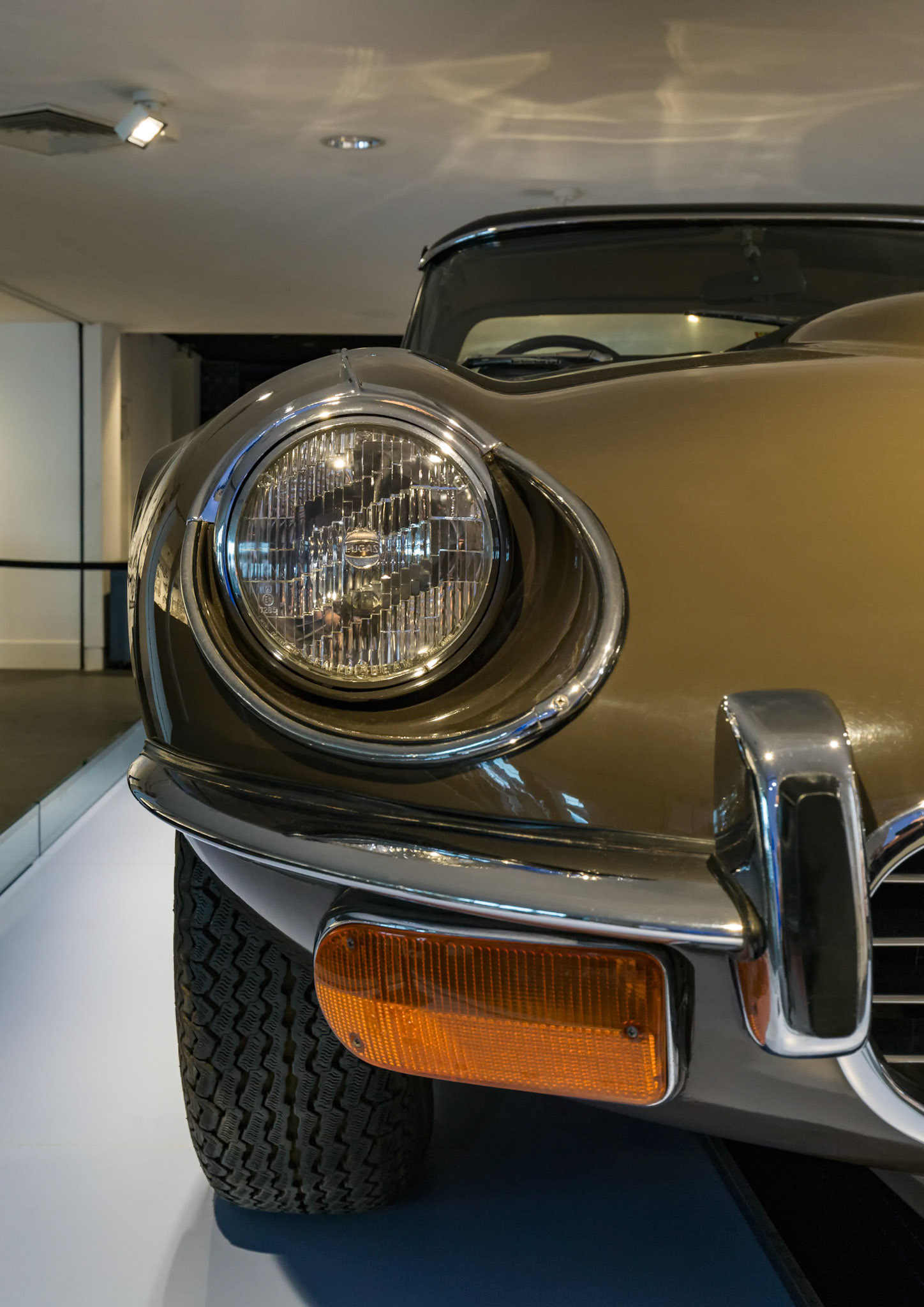 1974 Jaguar E-Type at the Coventry Transport Museum in Coventry, England
