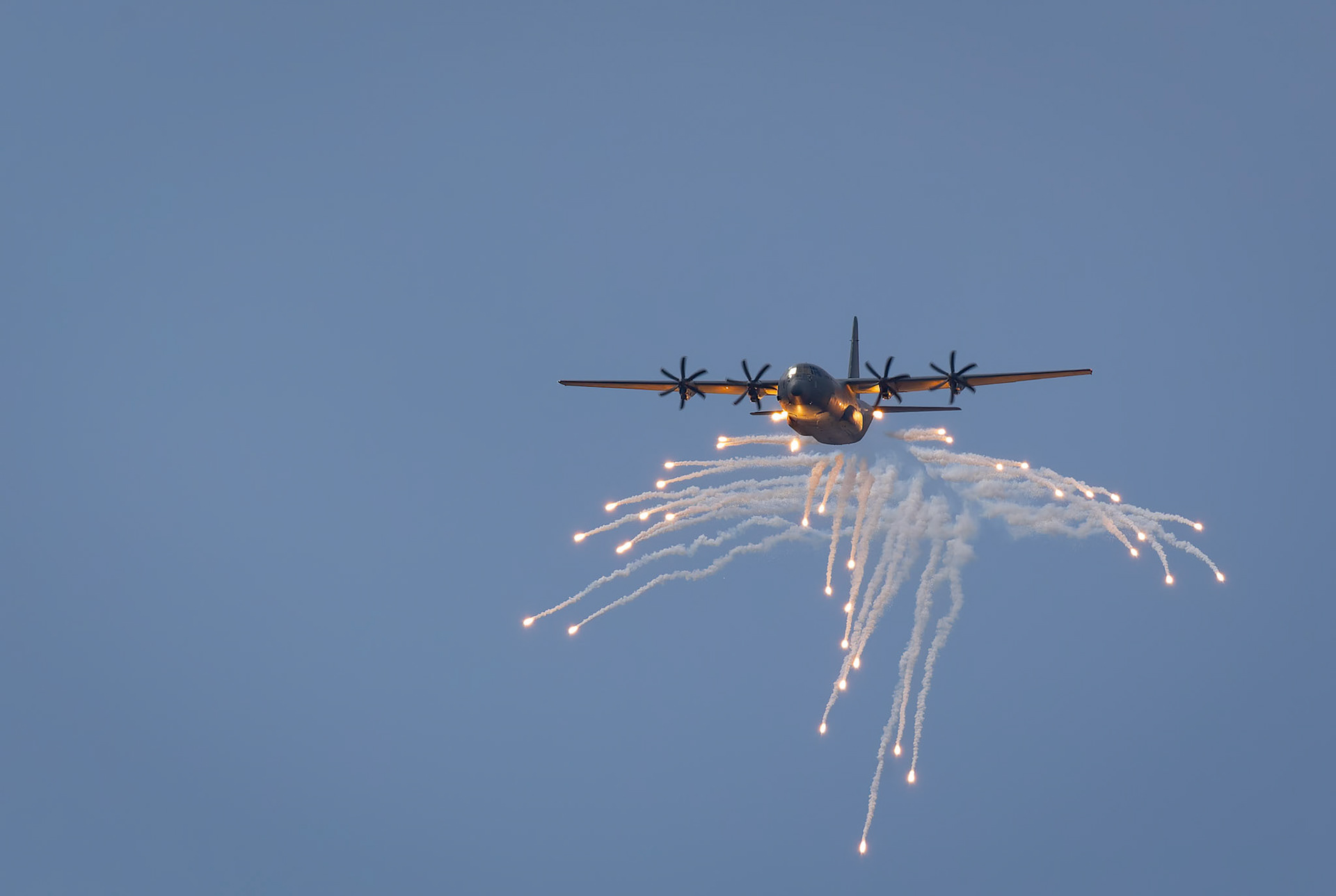 RAAF C-130 Hercules (A97-465) Flypast on display at the Pacific Airshow on the Gold Coast, Australia