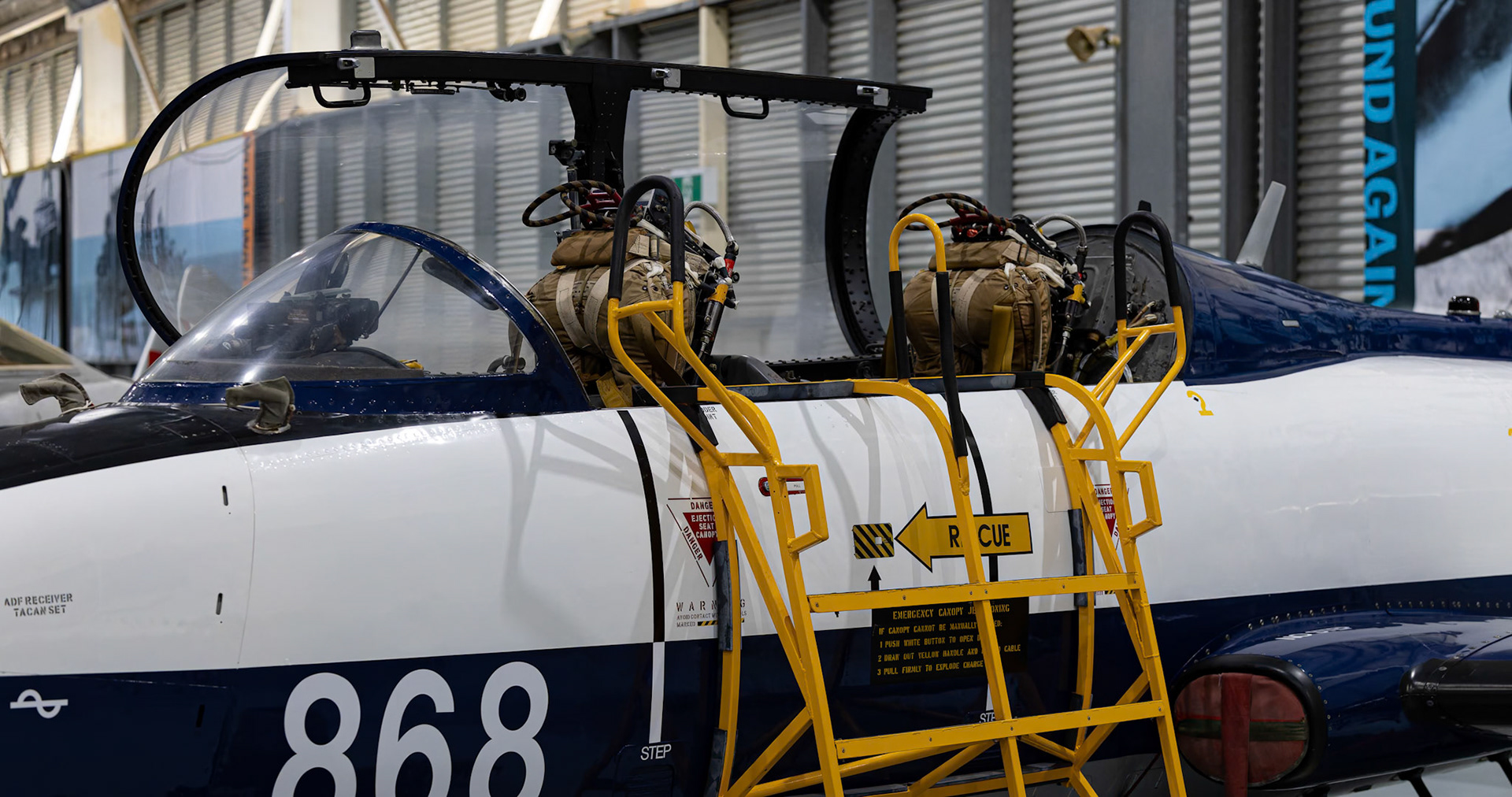 CAC Aermacchi MB-326H on display at the Fleet Air Arm Museum - HMAS Albatross in Nowra Hill, New South Wales, Australia