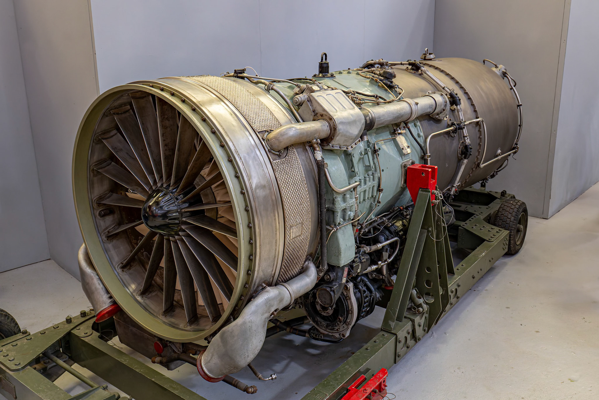 Rolls Royce Conway RCo17 Mk 201 on display at the Royal Air Force Museum Midlands in Cosford, United Kingdom