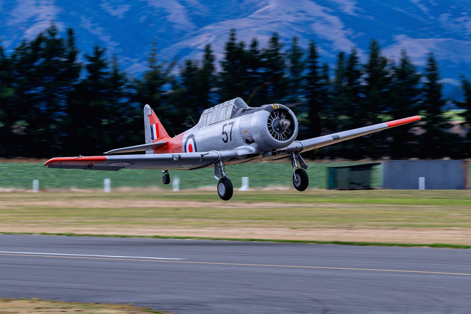 North American Harvard NZ1057 on display at Warbirds over Wanaka, New Zealand