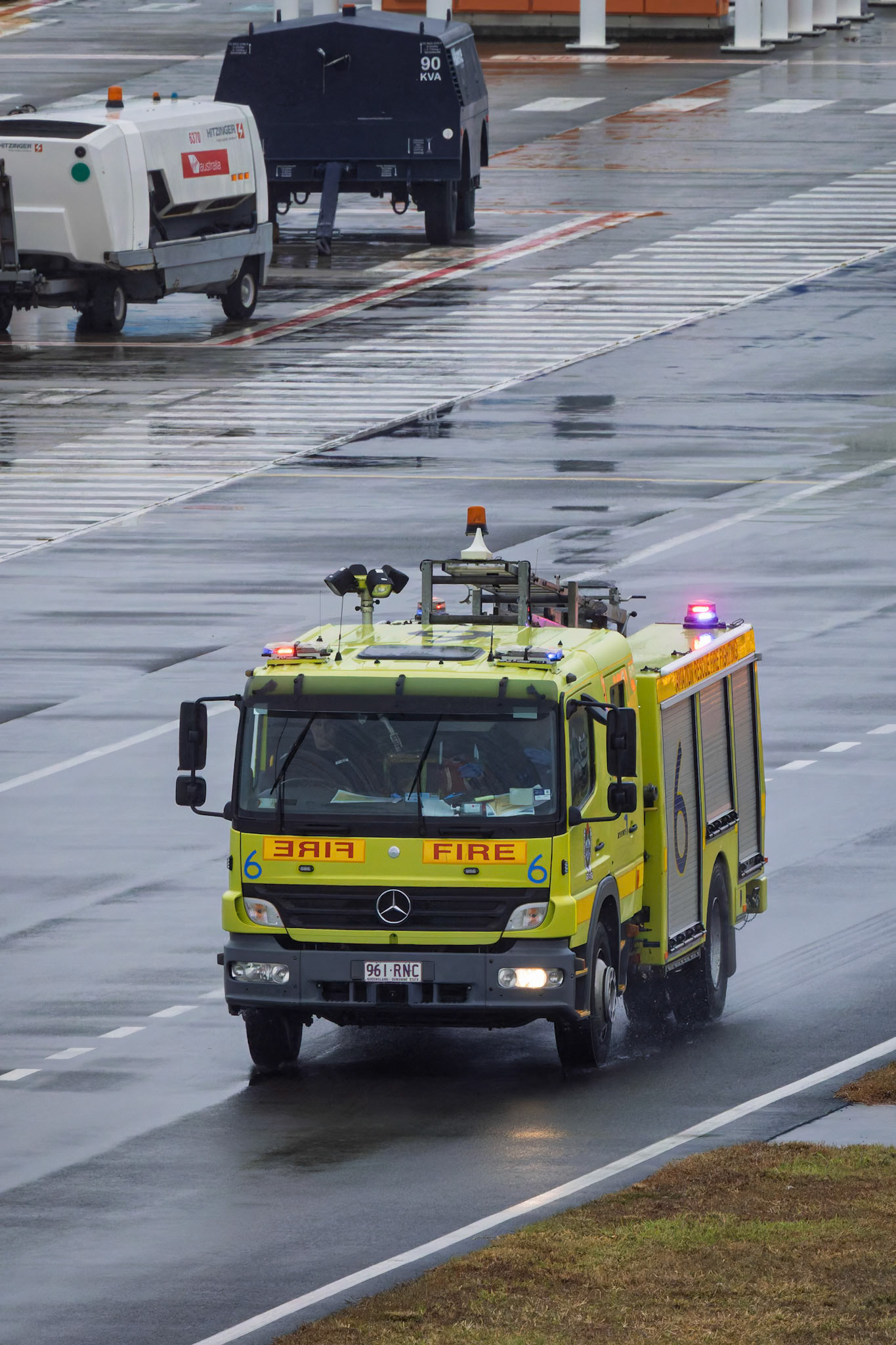 Emergency vehicle at the Brisbane International Airport, Australia