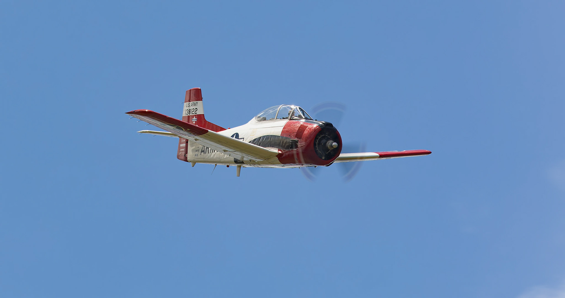 Glenn Collins in the North American T28 Trojan [VH-T28] at the Barrington Coast Airshow in Taree, New South Wales, Australia. 9th of November, 2024