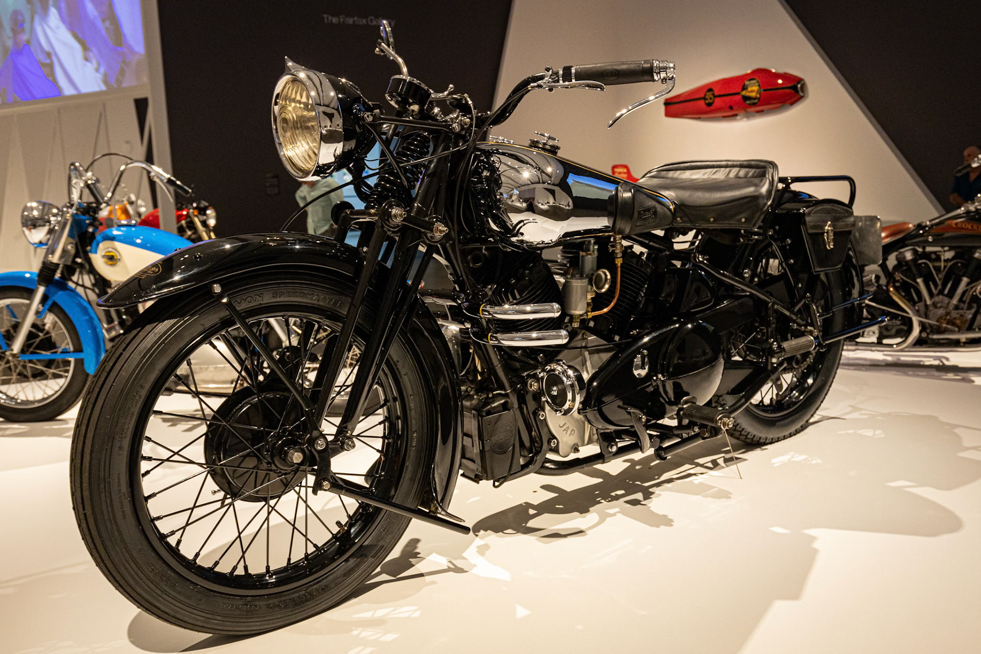 1935 Brough-Superior 11-50 in the Exhibition The MotorCycle at GOMA in Brisbane, Australia