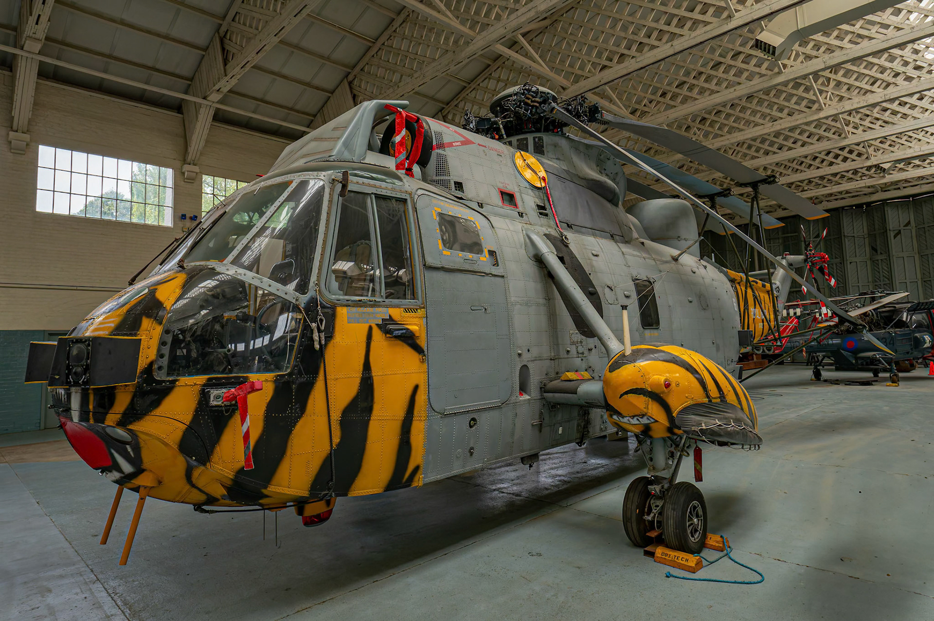 Westland Sea King HAS 6 on display at the Duxford Imperial War Museum in Cambridge, United Kingdom