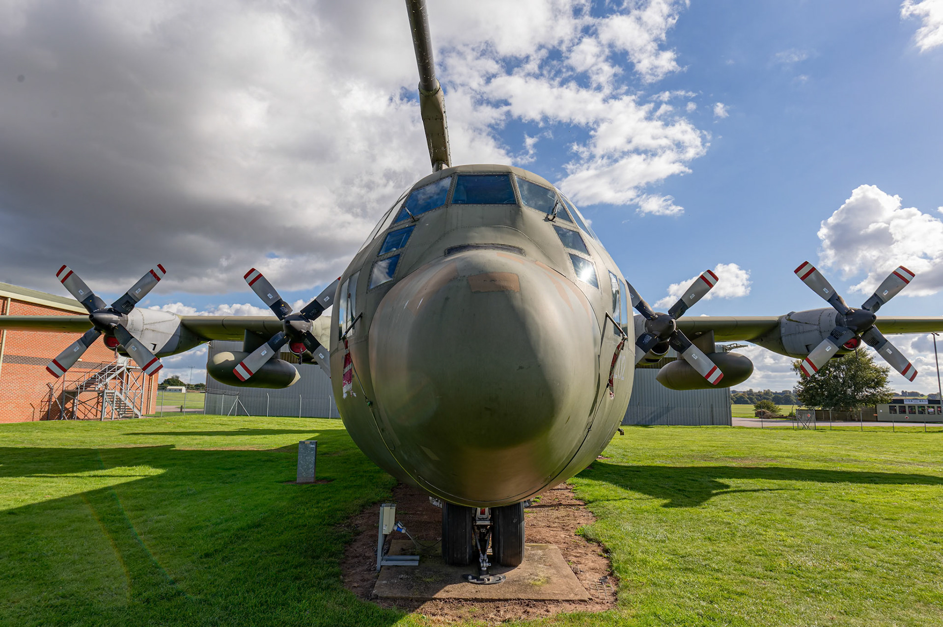 Lockheed Hercules C3 on display at the Royal Air Force Museum Midlands in Cosford, United Kingdom