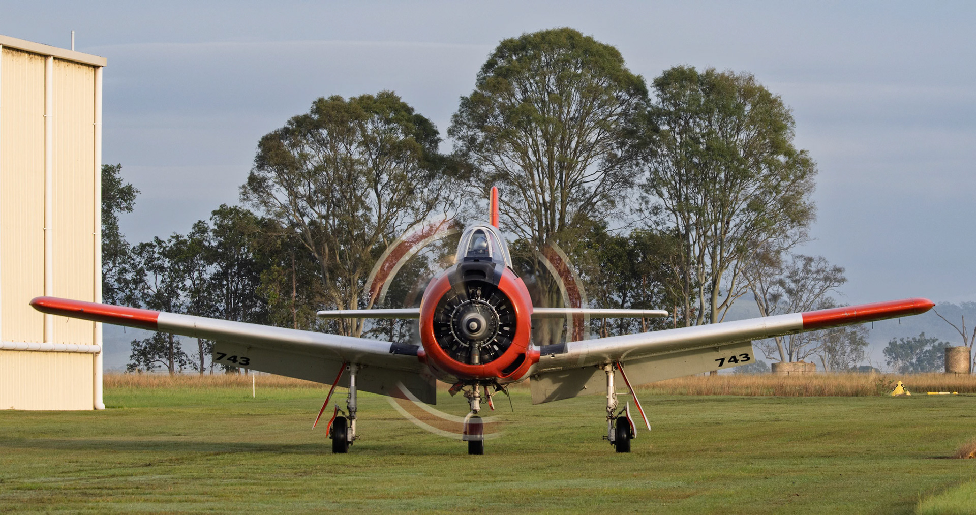 North American T-28B [VH-RPX] at the breakfast flyin at Watts Bridge Memorial Airfield in Cressbrook, Australia