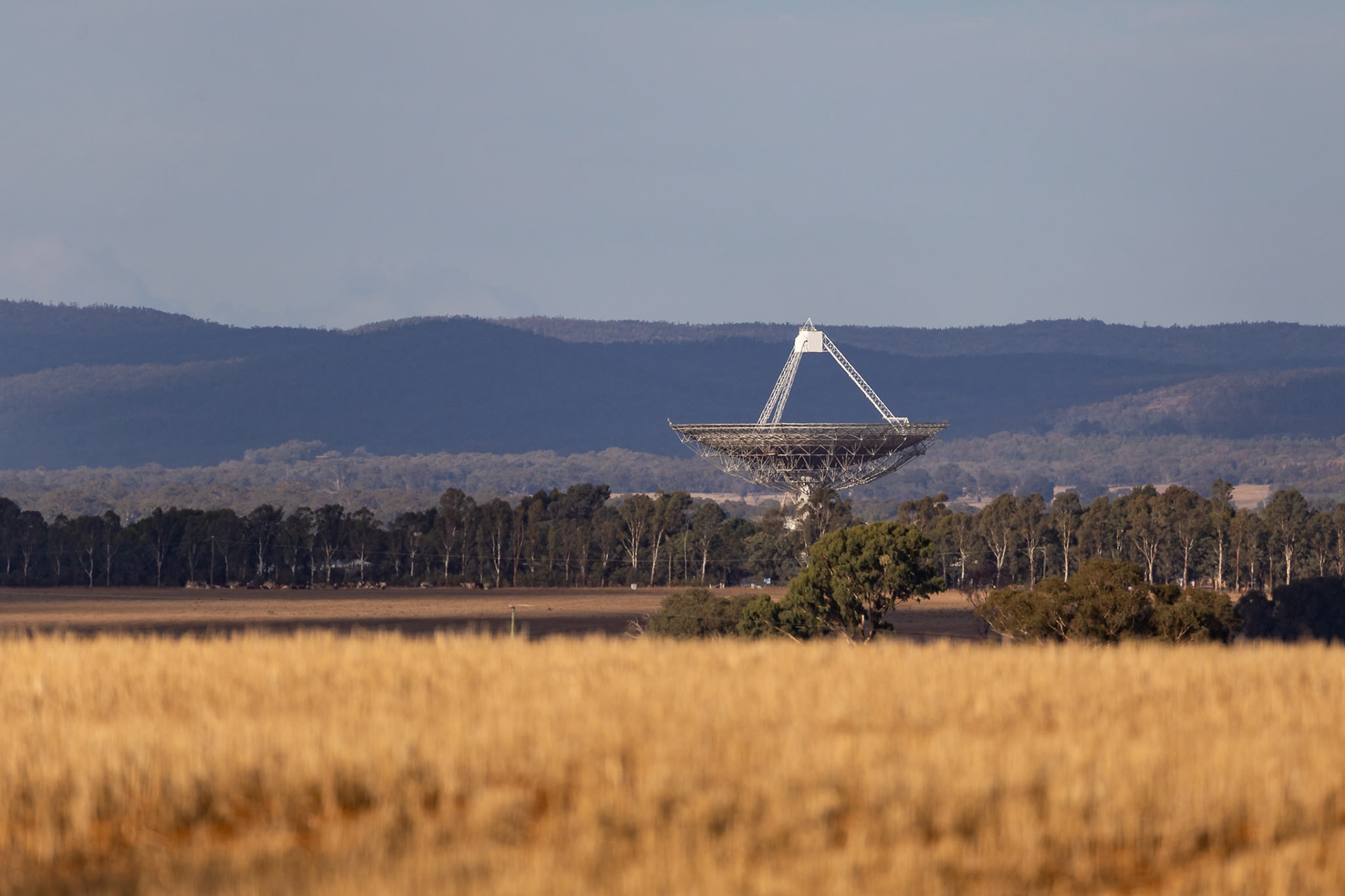 The Dish at the CSIRO Parkes Radio Telescope outside Parkes in New South Wales, Australia