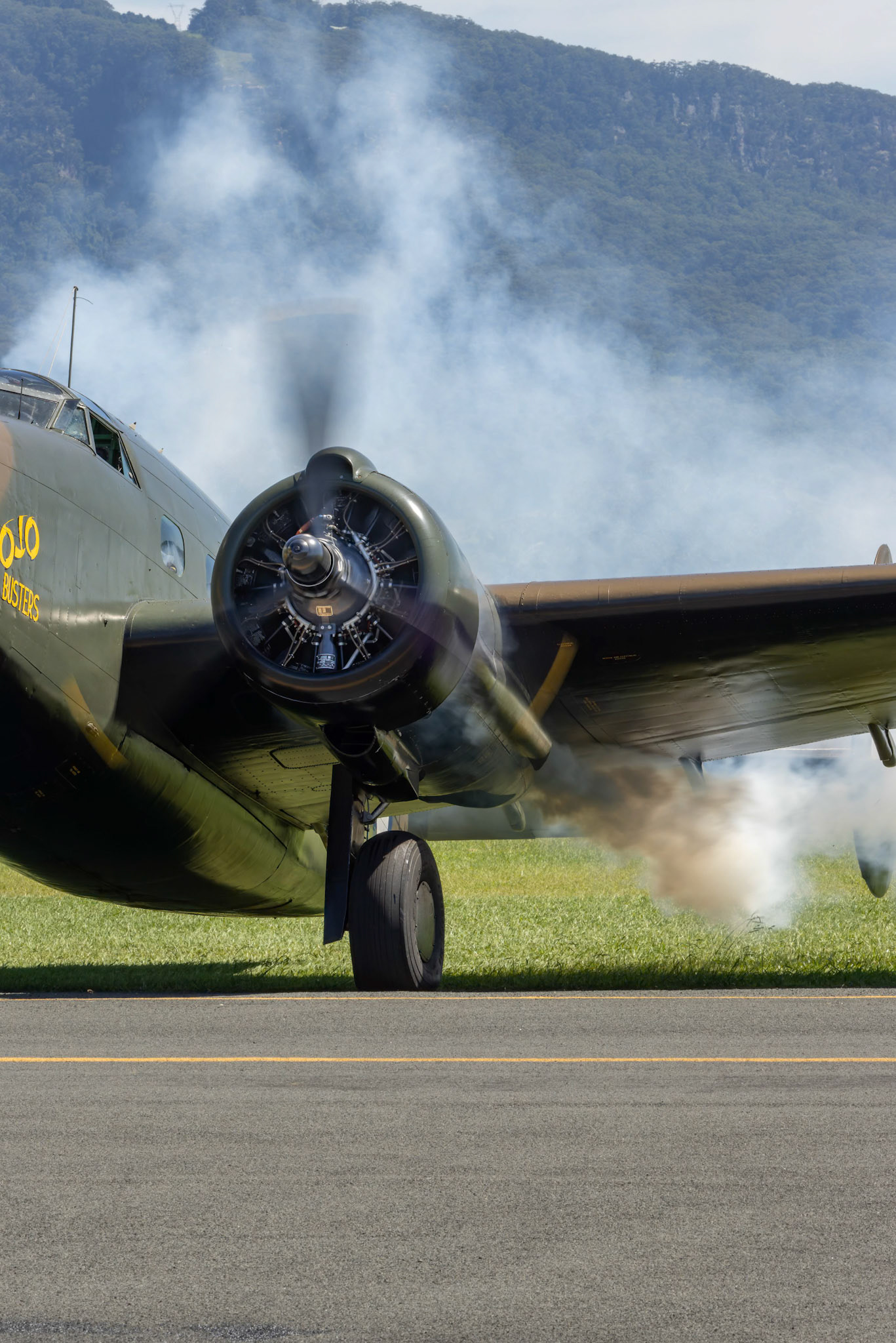 Lockheed Hudson from the Royal Australian Air Force 100 Squadron on display at the Shellharbour Airport, during the Airshows Downunder Shellharbour, New South Wales, Australia.