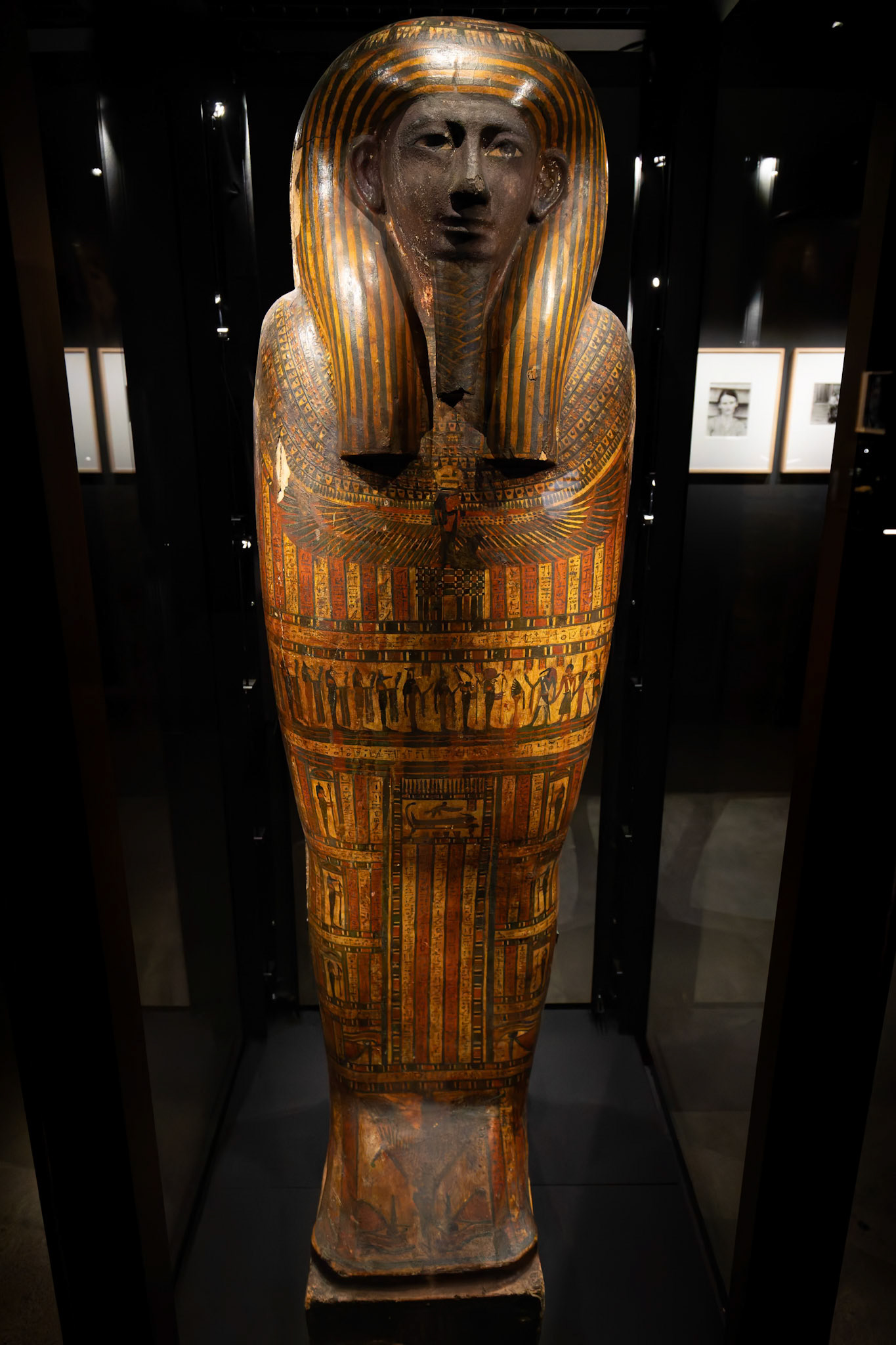 Coffin of Ankh-pefy-hery, Egypt. C, 730-600 BCE on display inside the Museum of Old and New Art (MONA) in Hobart, Tasmania