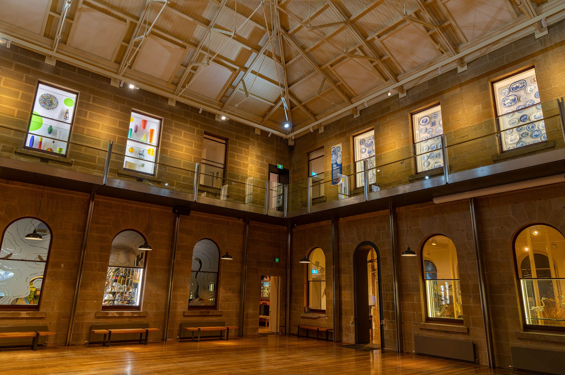 Inside the Tasmanian Museum and Art Gallery in Hobart, Tasmania, Australia