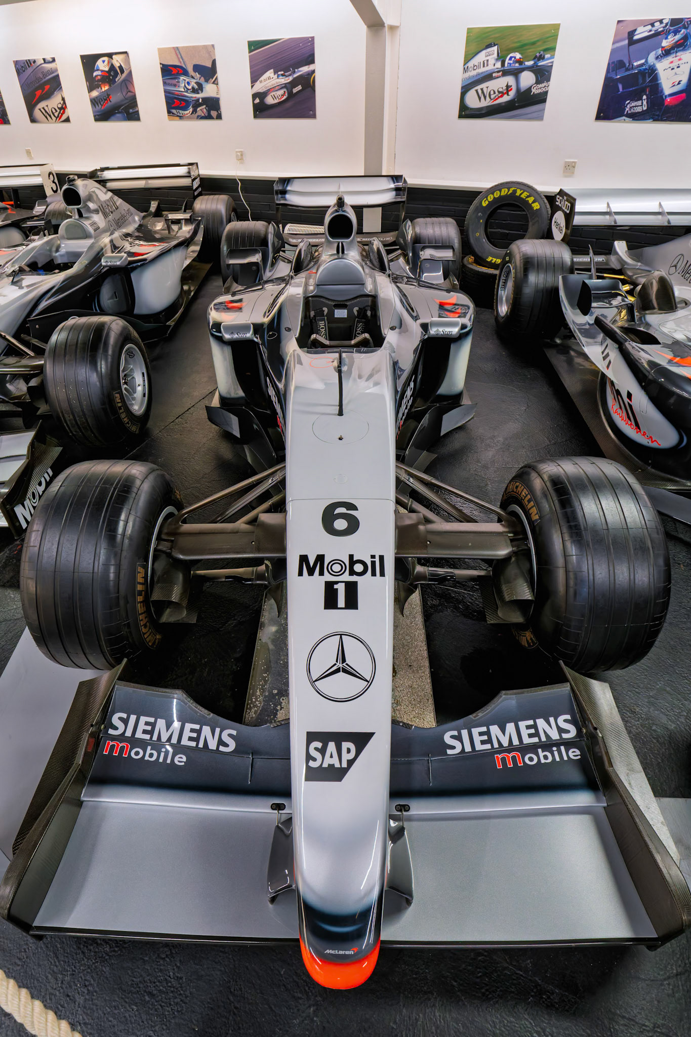 2003 McLaren MP4-17D Formula 1 car at Donington Park Museum, England