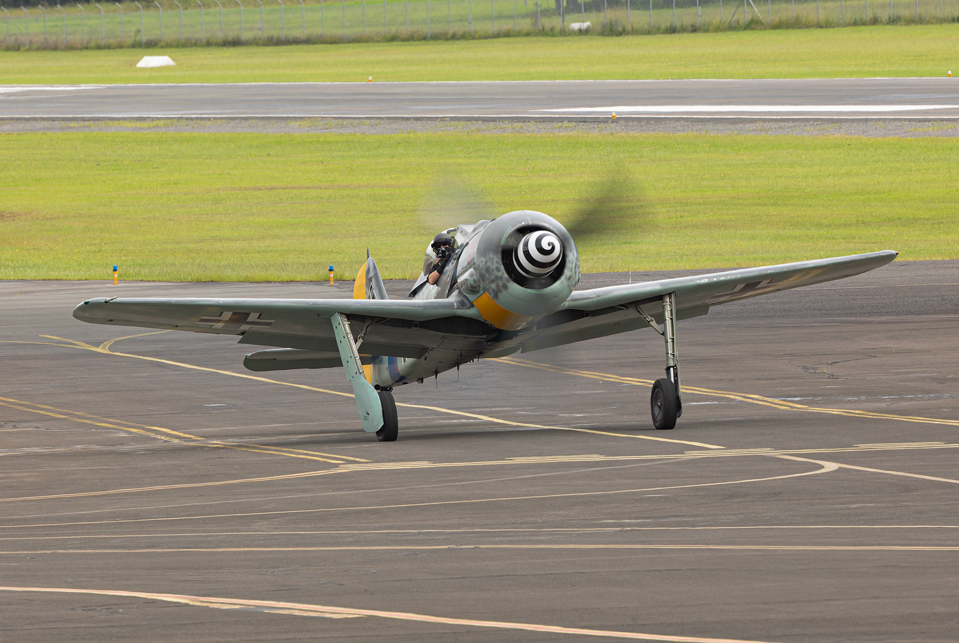 Focke-Wulf FW190 A8 on display at the Shellharbour Airport, during the Airshows Downunder Shellharbour, New South Wales, Australia.