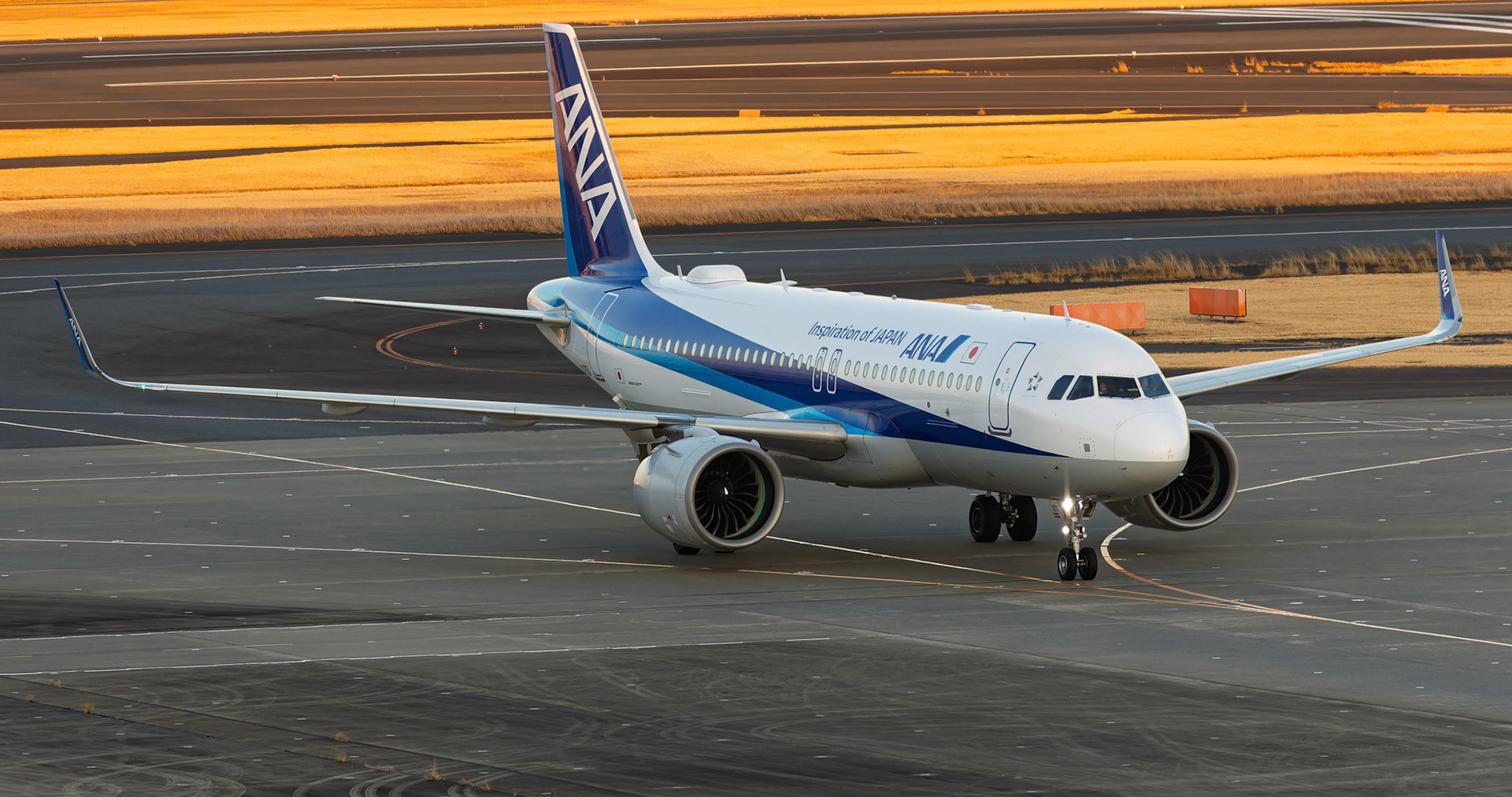 All Nippon Airways Airbus A320-271N (JA213A) Arriving from Tottori, Japan, captured from Terminal 2 viewing platform at Haneda Airport in Tokyo, Japan