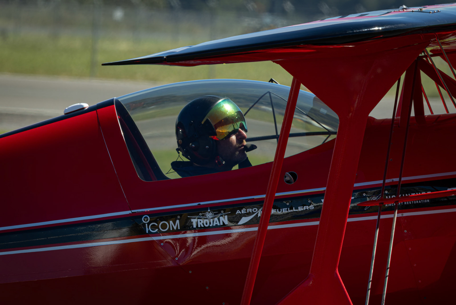 Sky Aces Aerobatics from the Paul Bennet Airshows on display at the Shellharbour Airport, during the Airshows Downunder Shellharbour, New South Wales, Australia.
